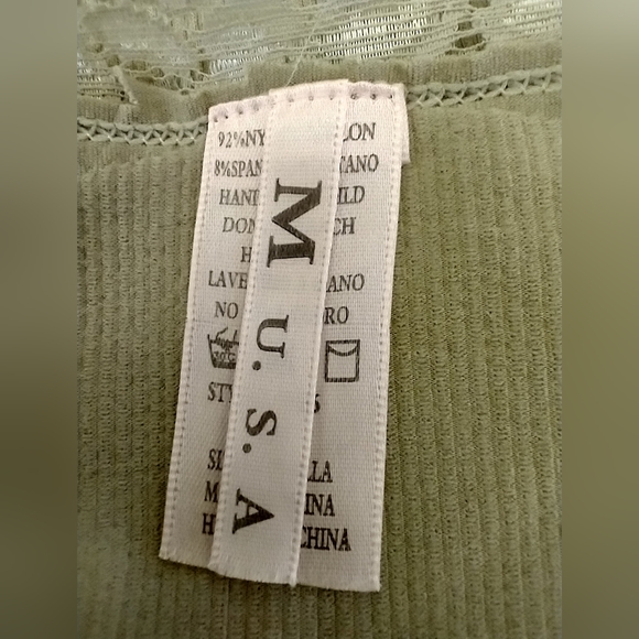 Tank Cami M.USA Nylon/spandex lace Trim Tank Top Cami - Picture 9 of 12